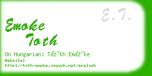 emoke toth business card